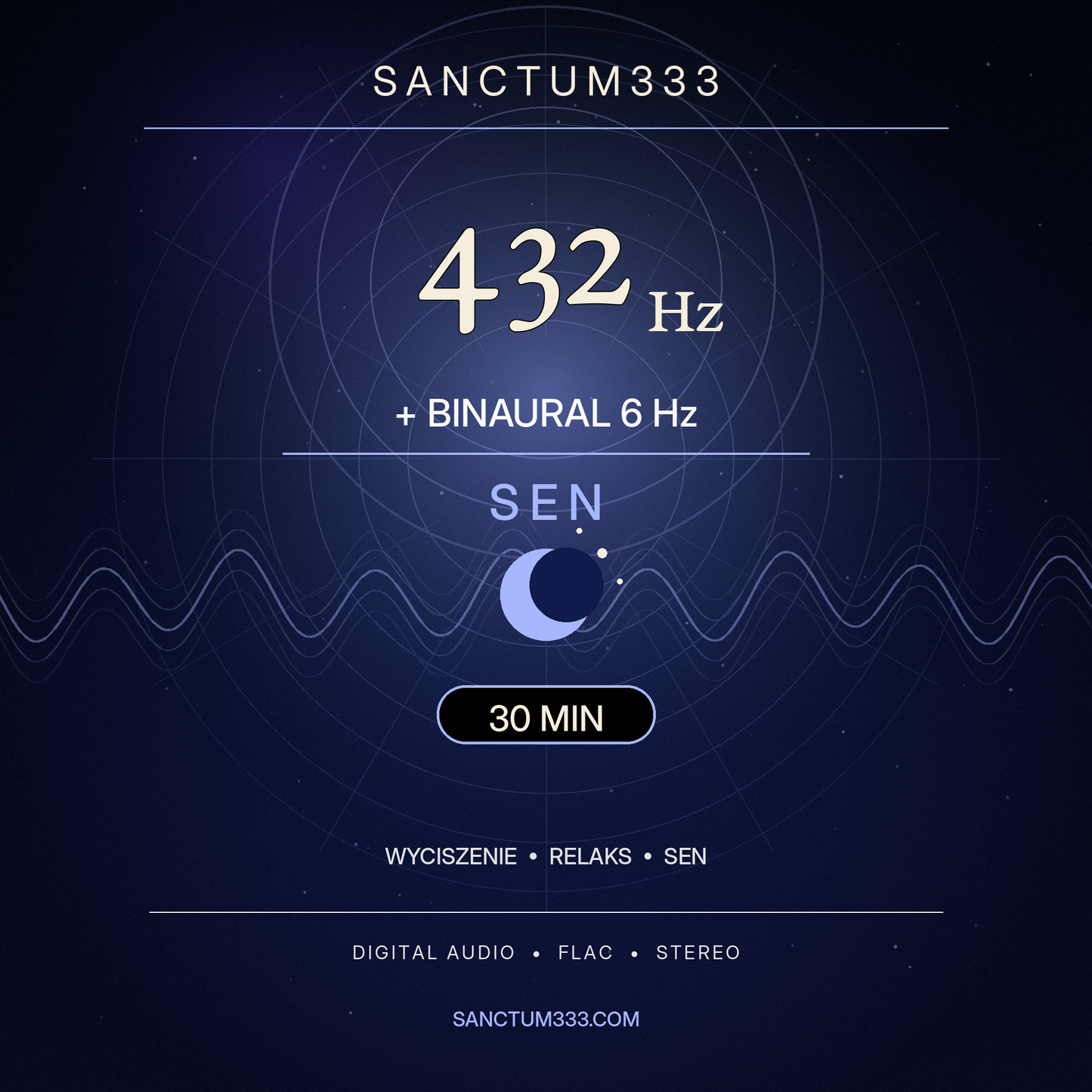 Sanctum333 | 432 Hz + Binaural 6 Hz | Sen | 30 min