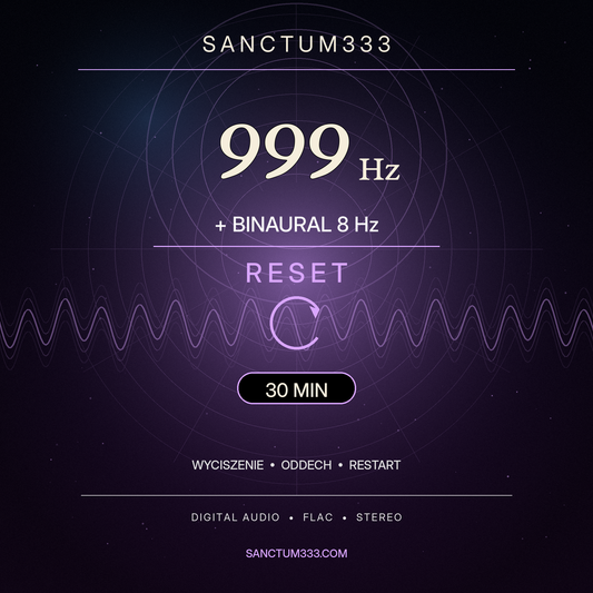 Okładka nagrania 999 Hz + binaural 8 Hz na reset - Sanctum333