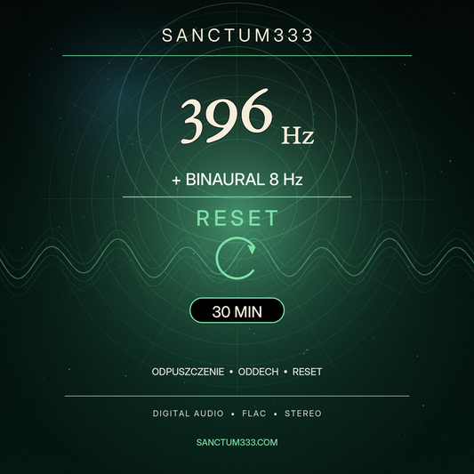 Okładka nagrania 396 Hz + binaural 8 Hz na reset - Sanctum333