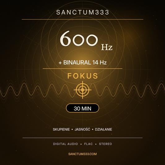 Okładka nagrania 600 Hz + binaural 14 Hz na fokus - Sanctum333