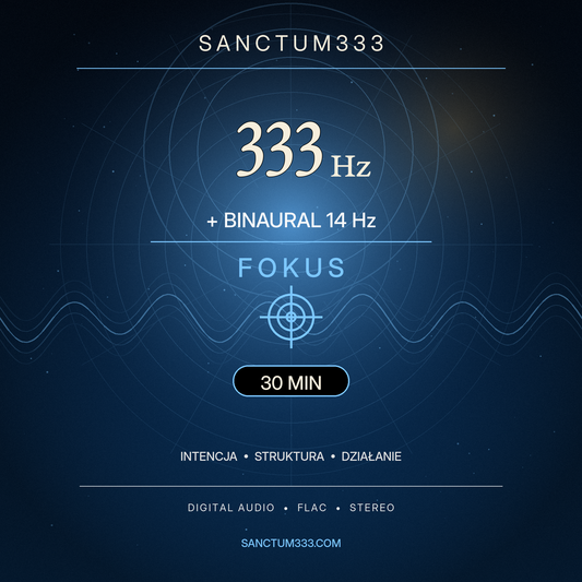 Okładka nagrania 333 Hz + binaural 14 Hz na fokus - Sanctum333