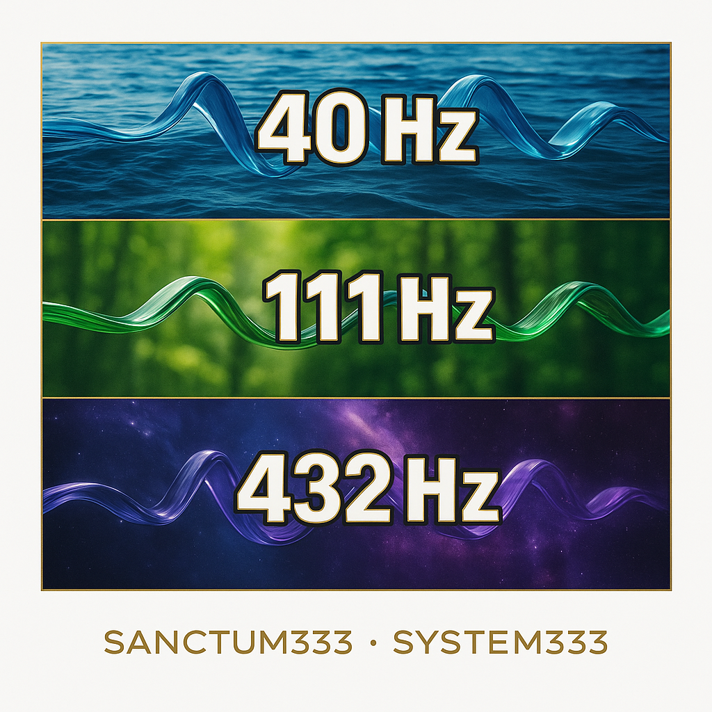 Sanctum333 – Matryca częstotliwości | Pakiet 3x 40 Hz, 111 Hz, 432 Hz